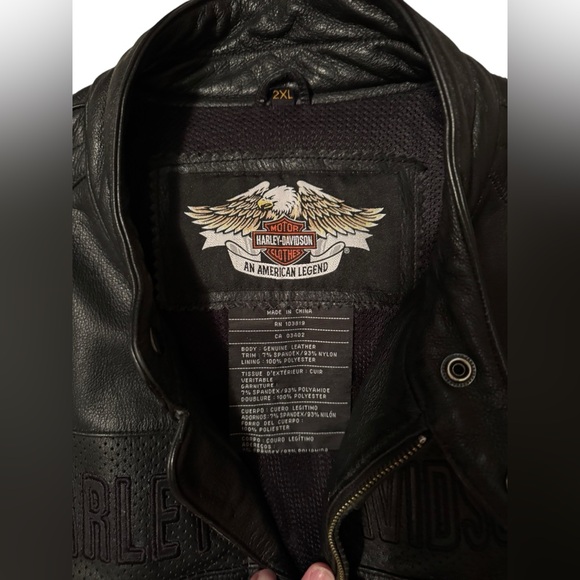Harley Davidson’s Men’s Leather Jacket size 2XL - Picture 8 of 10